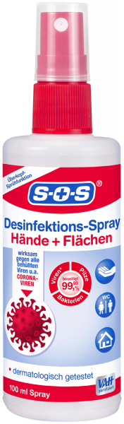 SOS Desinfektionsspray Intense Hand & Fläche, 250 ml dauerhaft günstig  online kaufen