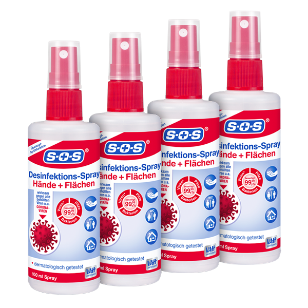 SOS Desinfektionsspray Intense Hand & Fläche, 250 ml dauerhaft günstig  online kaufen
